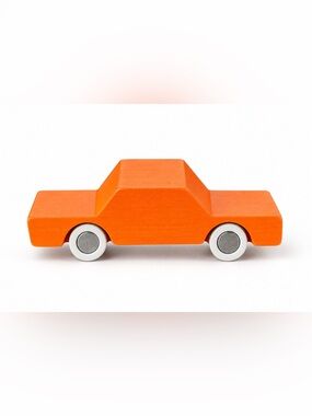 Waytoplay Heen en Weer Orange Wooden Car by Floris Hovers